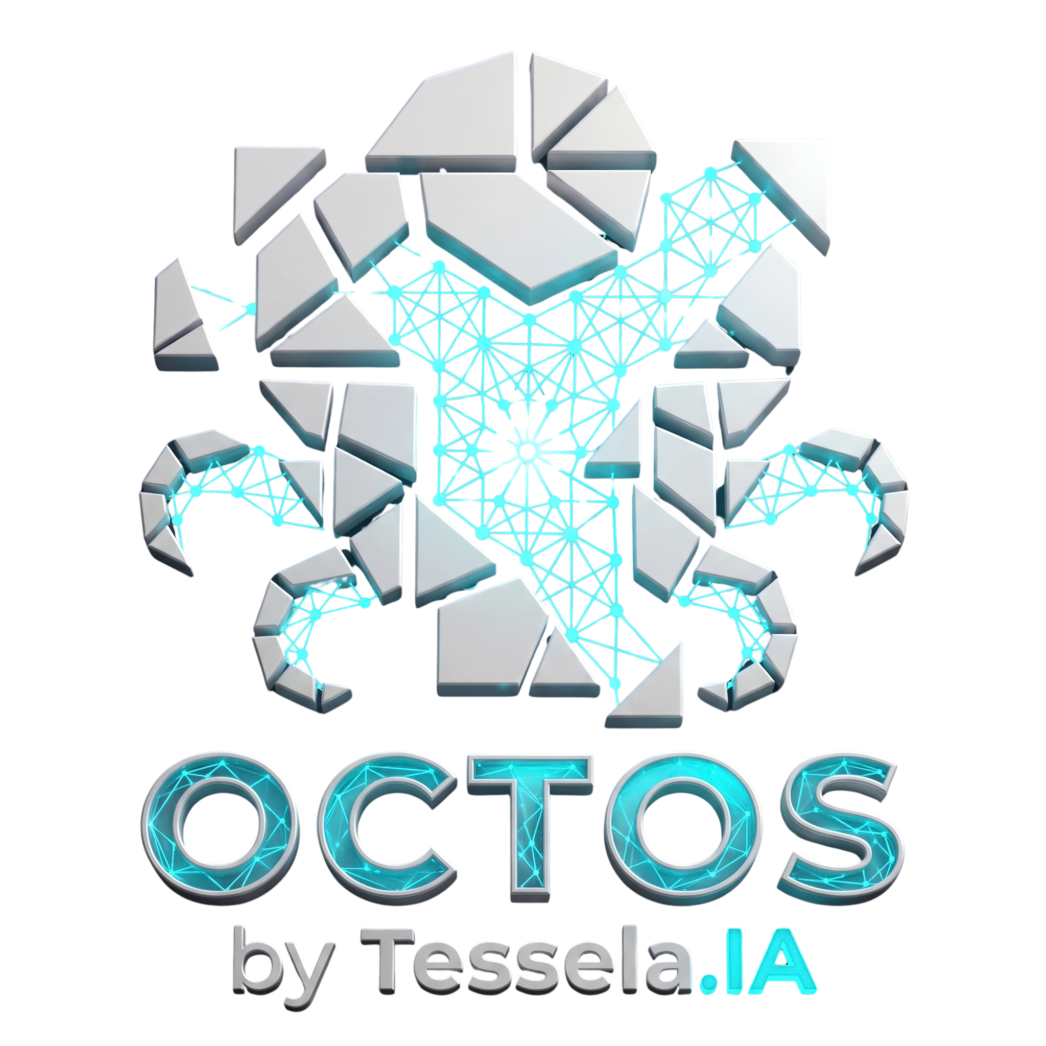 OCTOS Full Logo with 8 Tentacles