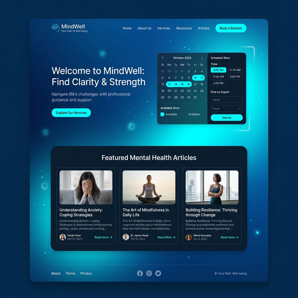 Portal de Saúde Mental — Portal institucional e blog de saúde mental com agendamento integrado